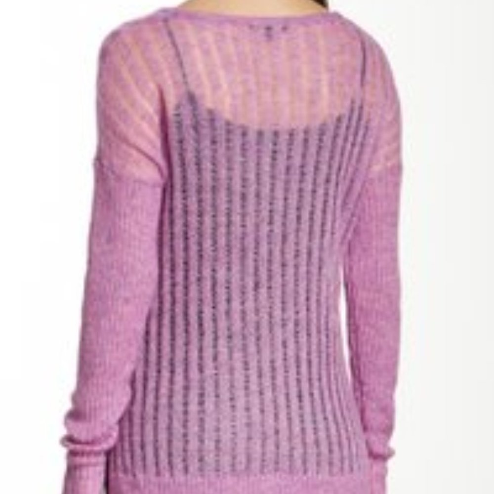 Hasson open knit Pink Angora sweater Sz S - Picture 2 of 3